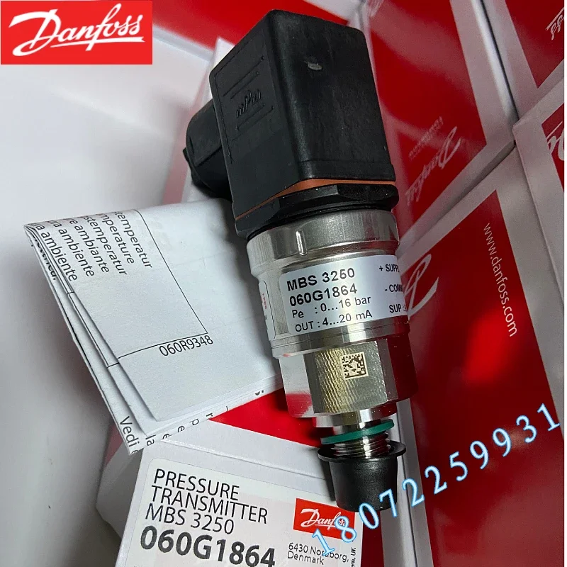 Фото 2025.4 060G6471 Датчик давления Danfoss MBS3000 0-0,3 бар 4-20 мА с проводом №3