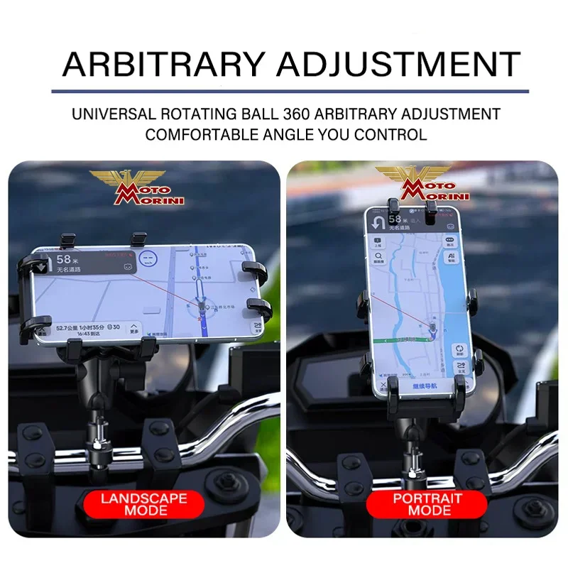 Фото GPS мотоциклетный телефон, амортизирующий навигационный кронштейн из сплава для Moto Morini SEIEMMEZZO SCR STR XCape X Cape 650 650X LOGO №3