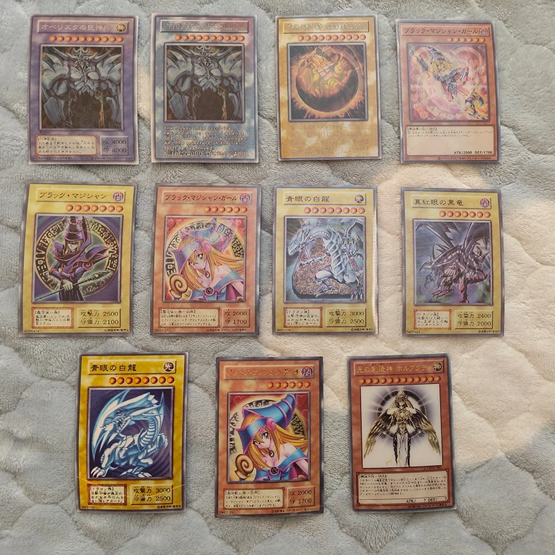 Аниме New Yu-Gi-Oh! DIY карта-трансформер египетские боги Черный волк красные глаза Черный Дракон игра коллекция открыток подарок