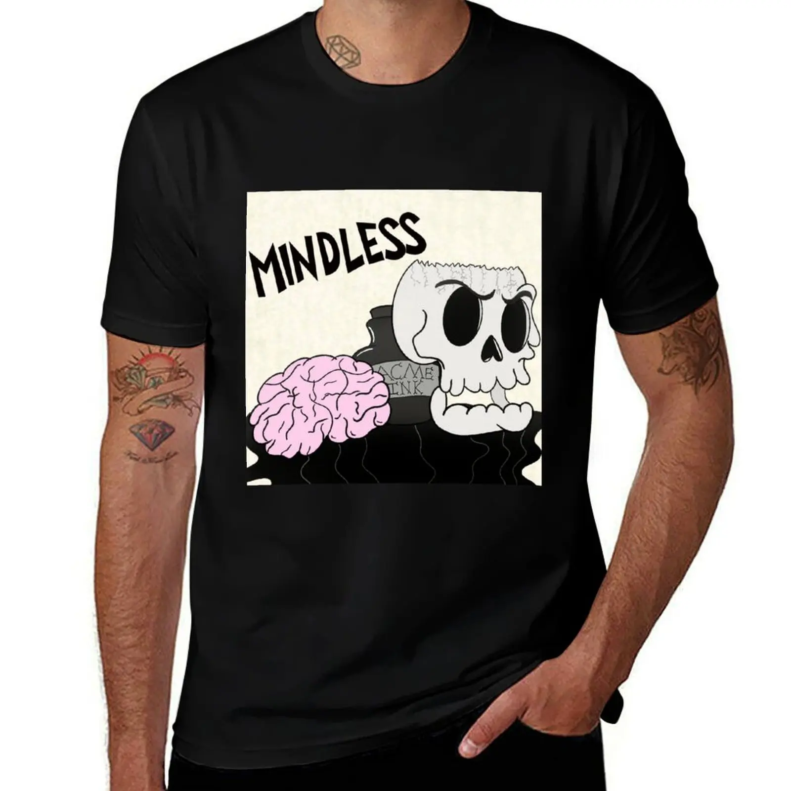 Футболка Richie Inkwell Mindless, футболки для мужчин, комплект из хлопка, забавные футболки, хлопковая футболка