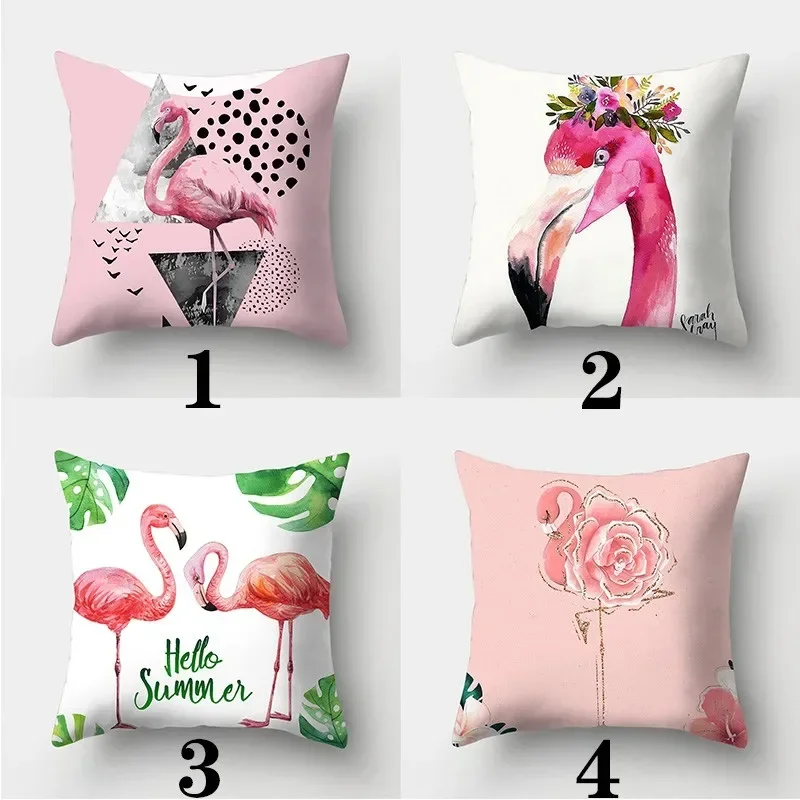 Фото Flamingo tropis sarung cetak Персиковое покрытие для дивана №2