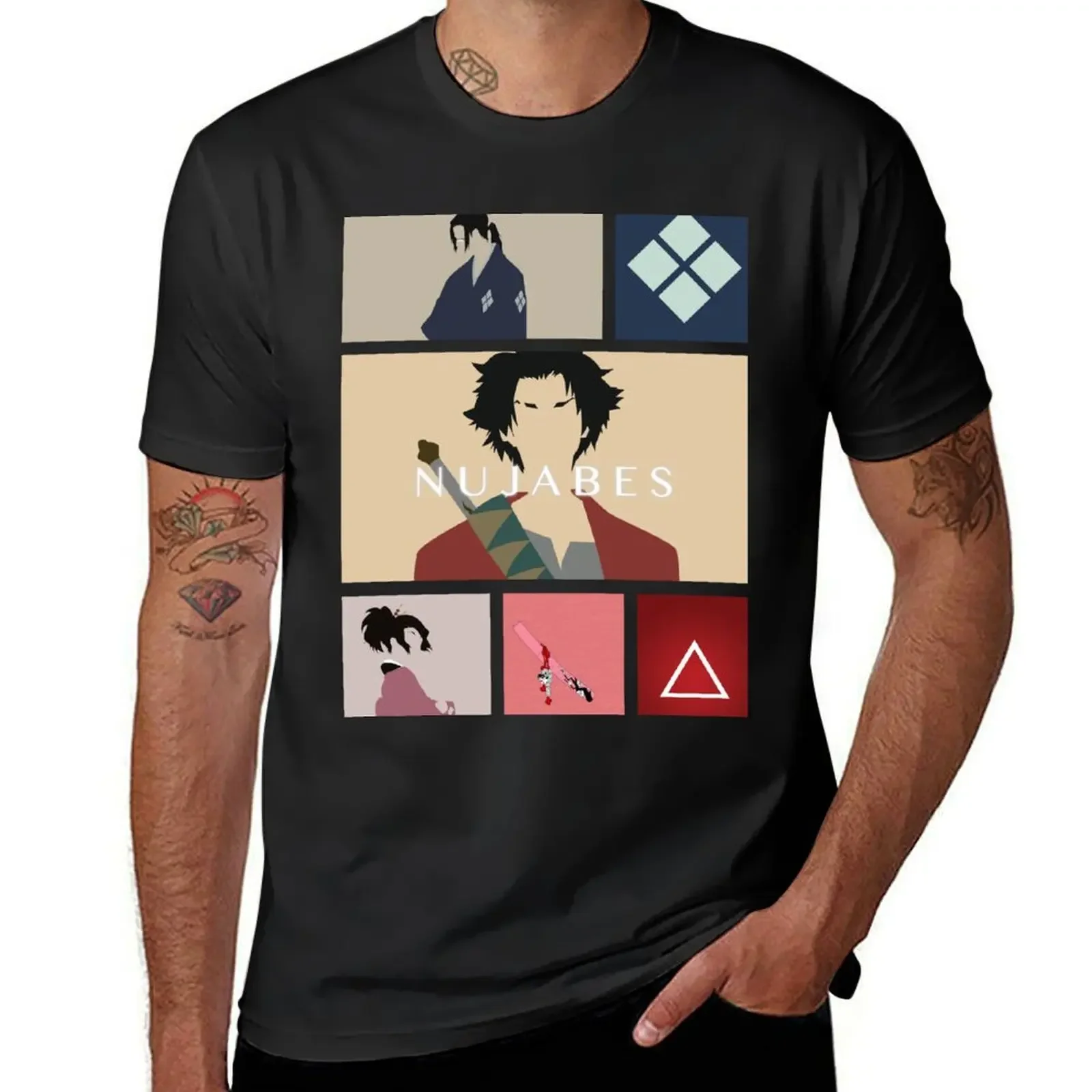 Футболка Samurai Champloo размера плюс s размера плюс, быстросохнущие мужские футболки для занятий спортом