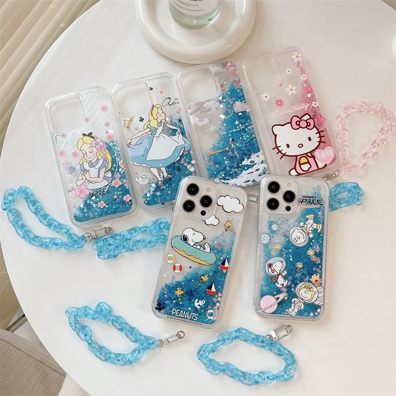 Ins Sanrio Hello Kitty Золушка Снупи чехол для телефона Iphone 14 13 11 12 Pro Max XR XS 7 8 Plus 15 милые противоударные чехлы