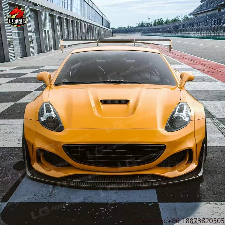 Заводская цена для Ferrari California Upgrade to SD Wide Style Wide Body Kit Сухое углеродное волокно с передними губами Задние диффузоры