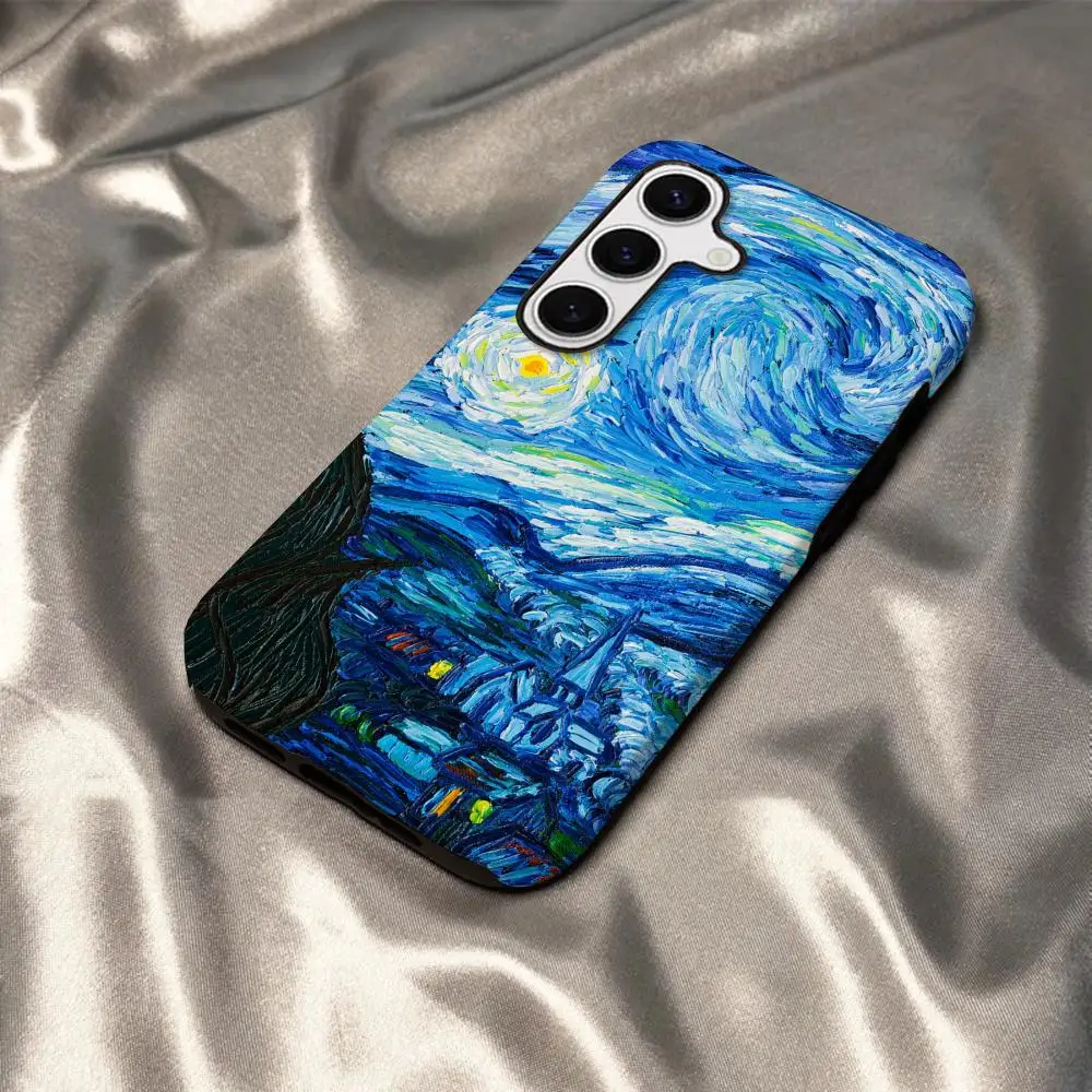 Фото Чехол для телефона Van Gogh Oil Paint для Samsung S25 S24 S23 S22 S21 Plus Ultra A56 A36 A26 A16 глянцевый HD жесткий чехол для ПК №4