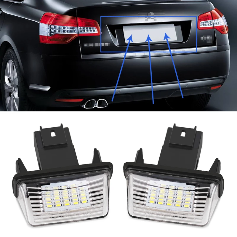 Светодиодный номерной знак для Citroen C3 C4 C5 BERLINGO Saxo Xsara Picasso для Peugeot Partner 206 207 306 307 308 5008