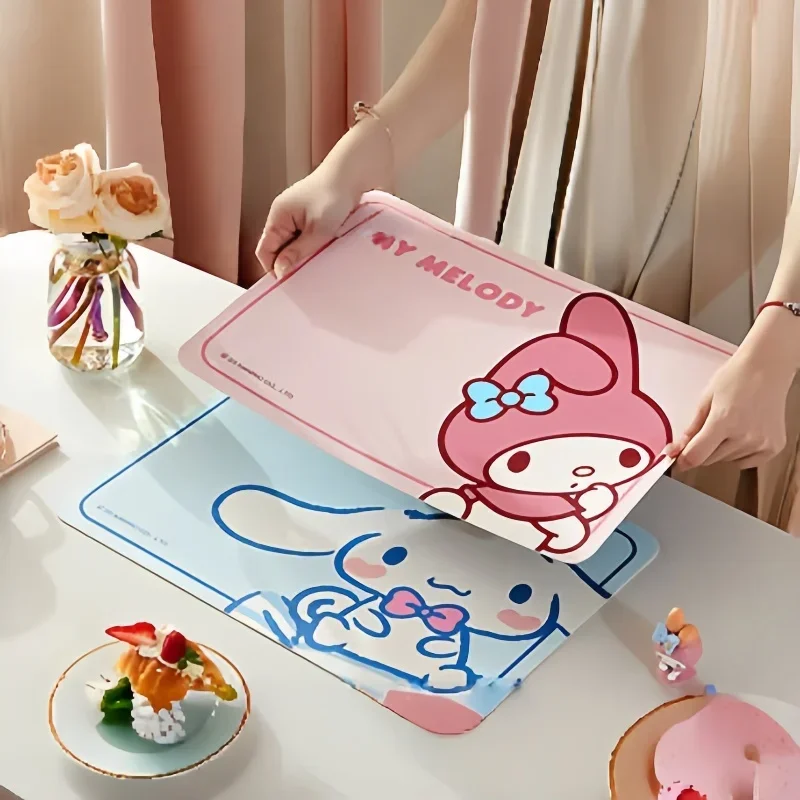 Новый Sanrio Kawaii Hello Kitty My Melody Cinnamoroll детский студенческий домашний обеденный стол с героями мультфильмов, не требующий стирки изолированный коврик для столовых приборов