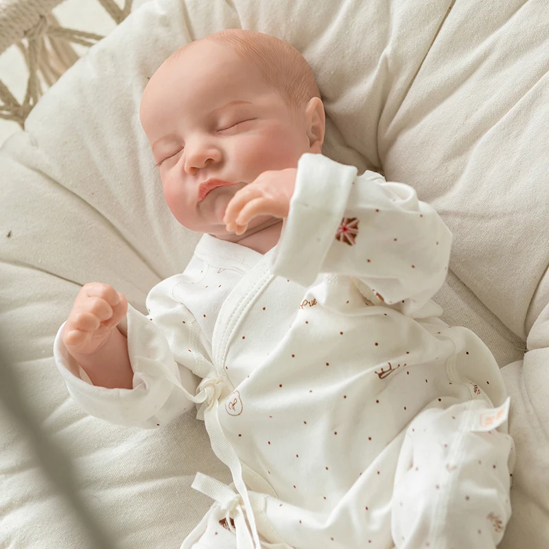 Силиконовая кукла 47 см Reborn Boy Asleep Levi для новорожденного, размер 3D кожа, видимые вены, коллекционная художественная кукла Muñecas Bebes Reborn