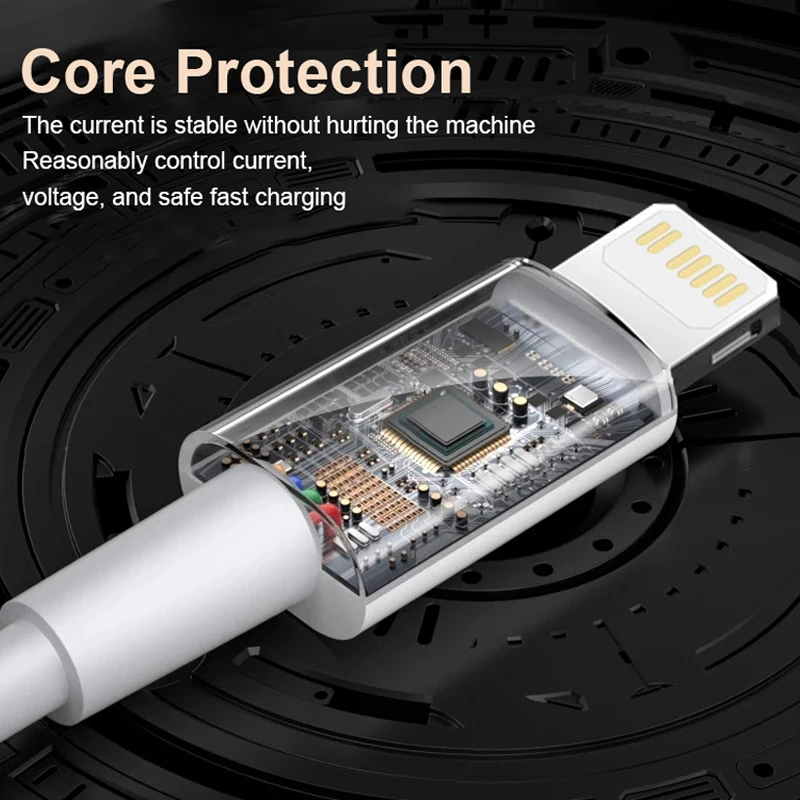 Фото Оригинал USB-кабель 20 Вт для Apple iPhone 14, 13, 11 Pro Max, 12 mini, XS, XR, быстрая зарядка телефона, USB C, Дата-кабель для iPad, зарядное устройство, аксессуары №3