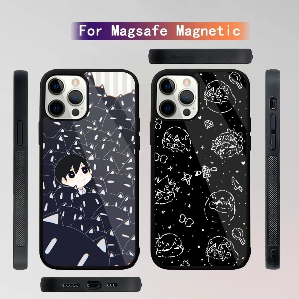 Чехол для телефона Game O-OMORI для iPhone 15,14,13,12,11, Plus, Pro, Max Mini Magsafe с магнитной беспроводной зарядкой