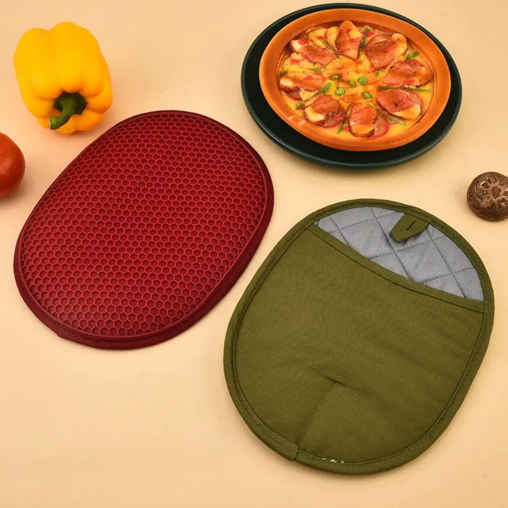 Фото Oven Mitt Anti-scalding Kitchen Oven Gloves Heat Resistant Silicone Heat-insulated Gloves Non-slip Pot Pad Microwave №3