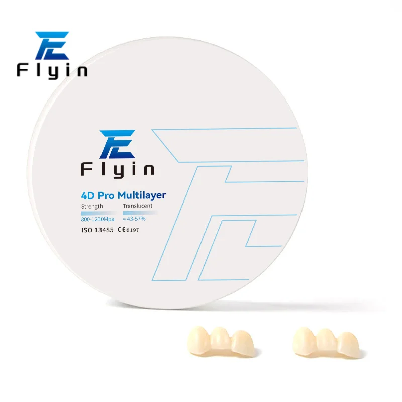 Фото FLYIN Denture Cad Cam Стоматологический циркониевый блок Стоматологические материалы Керамическая стоматологическая лаборатория 4D Pro Многослойные циркониевые блоки №4