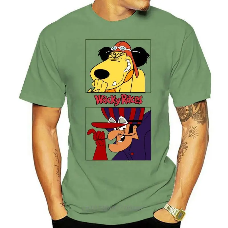 Фото Мультяшная футболка Wacky Race V3 Muttley член Tv Series (черная), все размеры, стандартная Бесплатная доставка, футболки №1