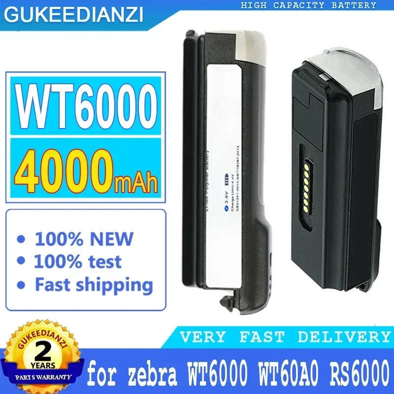 Запасной аккумулятор высокой емкости 4000 мАч для zebra WT6000 WT60A0 RS6000 BT000262A01 BTRY-NWTRS-33MA-01 портативный
