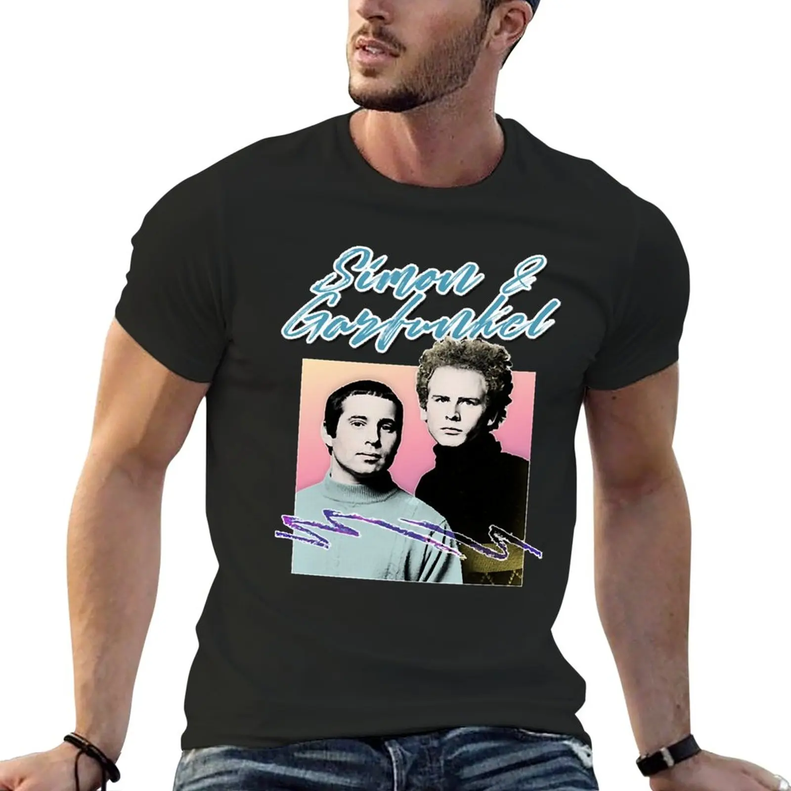 Новинка футболка Simon And Garfunkel футболка с животным принтом для мальчиков кавайная одежда футболки Мужская футболка