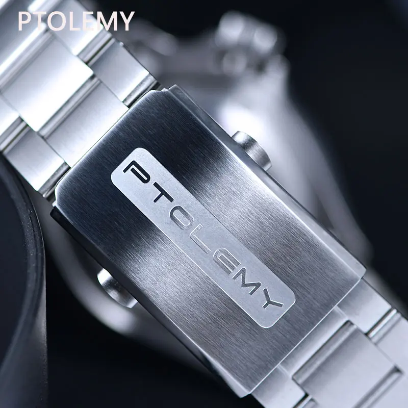 Фото PTOLEMY GMT мужские дайверские часы с алюминиевым двунаправленным безелем 200 м водонепроницаемое сапфировое зеркало NH34 автоматические механические мужские часы №3