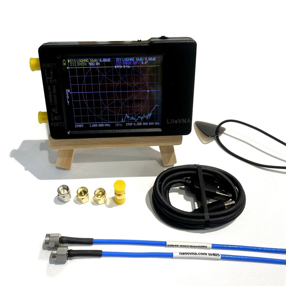 Векторный анализатор сети LiteVNA, 6 ГГц, 2,8 дюйма, LCDHF, VHF, UHF, УФ, портативный анализатор коротких волн с аккумулятором