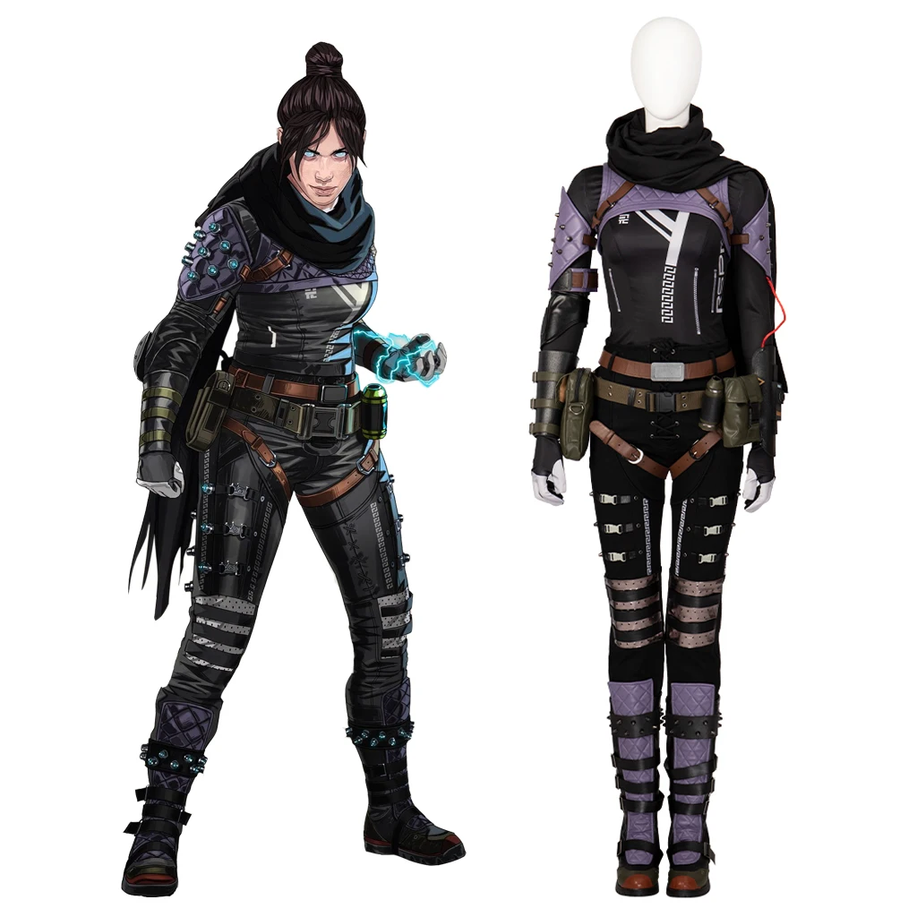 Костюм для косплея Apex Wraith Renee Blasey, боевой костюм с шарфом, обувь, аксессуары, полный комплект, карнавальная одежда на Хэллоуин