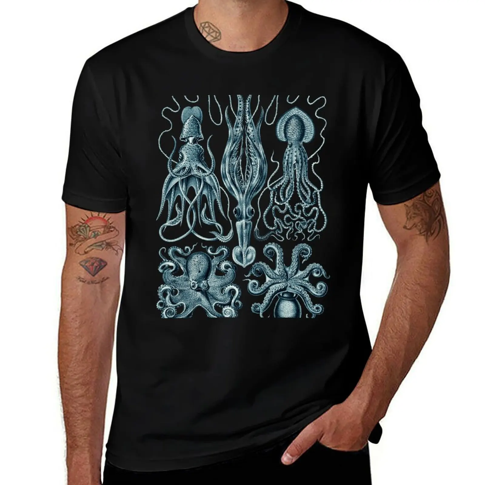 Ernst Haeckel Gamochonia Octopus Cerulean футболка аниме футболка мужская футболка футболка