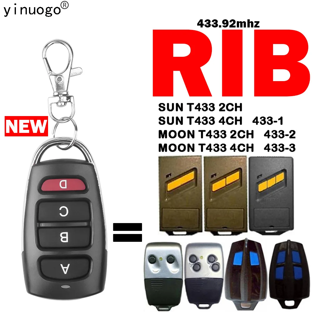 RIB 433-1 433-2 433-3 SUN T433 2CH 4CH / MOON T433 2CH 4CH пульт дистанционного управления гаражной двери 433 МГц замена/Дубликатор передатчик