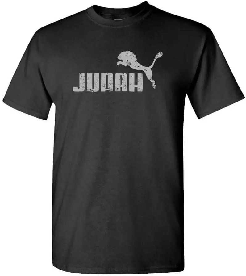 Мужская хлопковая футболка juah Jumping Lion-пародия вера Спаситель-Мужская футболка