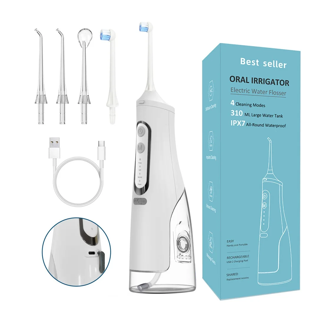 Фото Water Flosser C2 Электрическая ирригатор для чистки зубов Ирригатор для полости рта Портативный стоматологический набор WaterFlosser для зубов №2