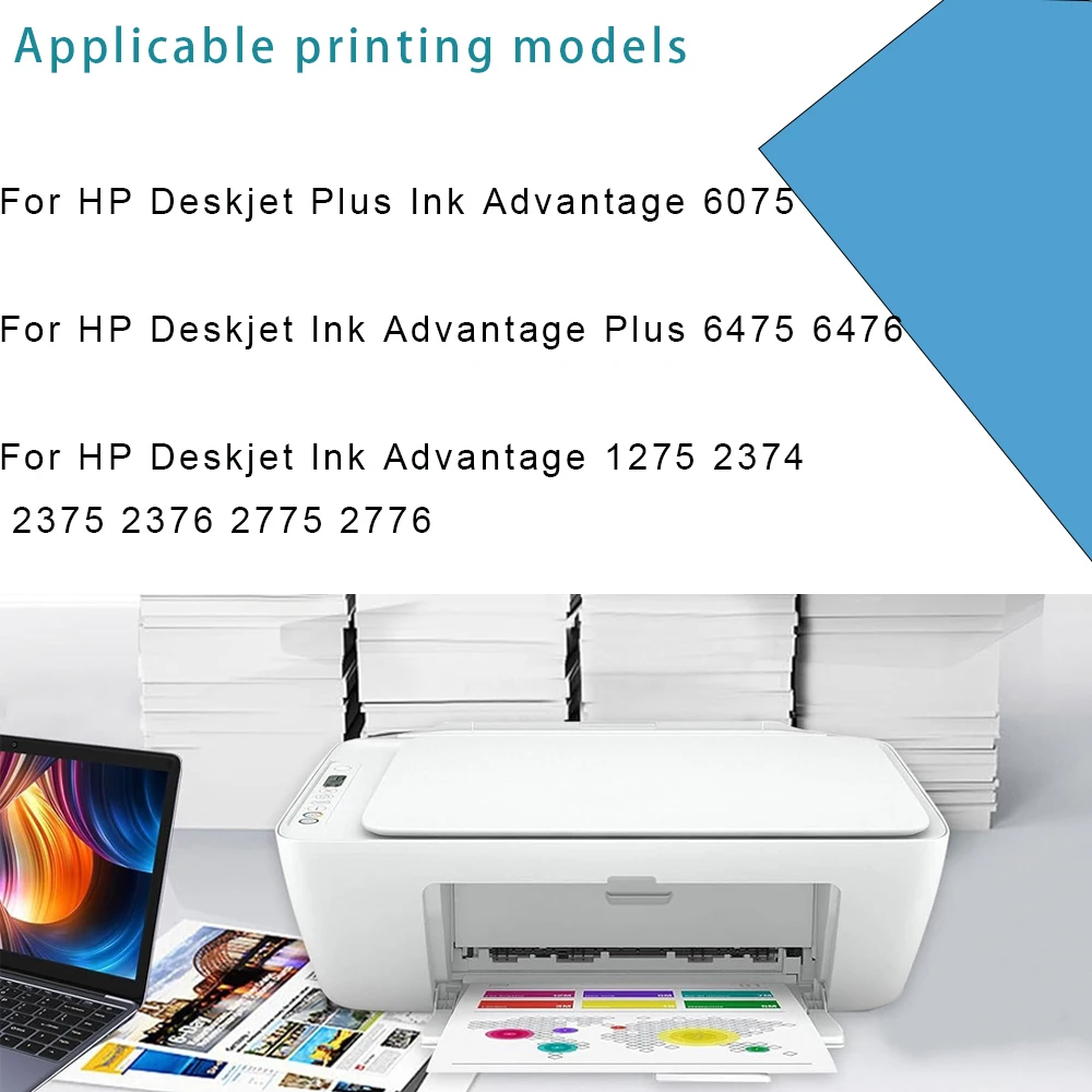 Фото Восстановленный картридж 667XL для HP 667 HP667 XL, совместимый принтер Deskjet Advantage 1275 2374 2375 2376 2775 2776 6475 №2