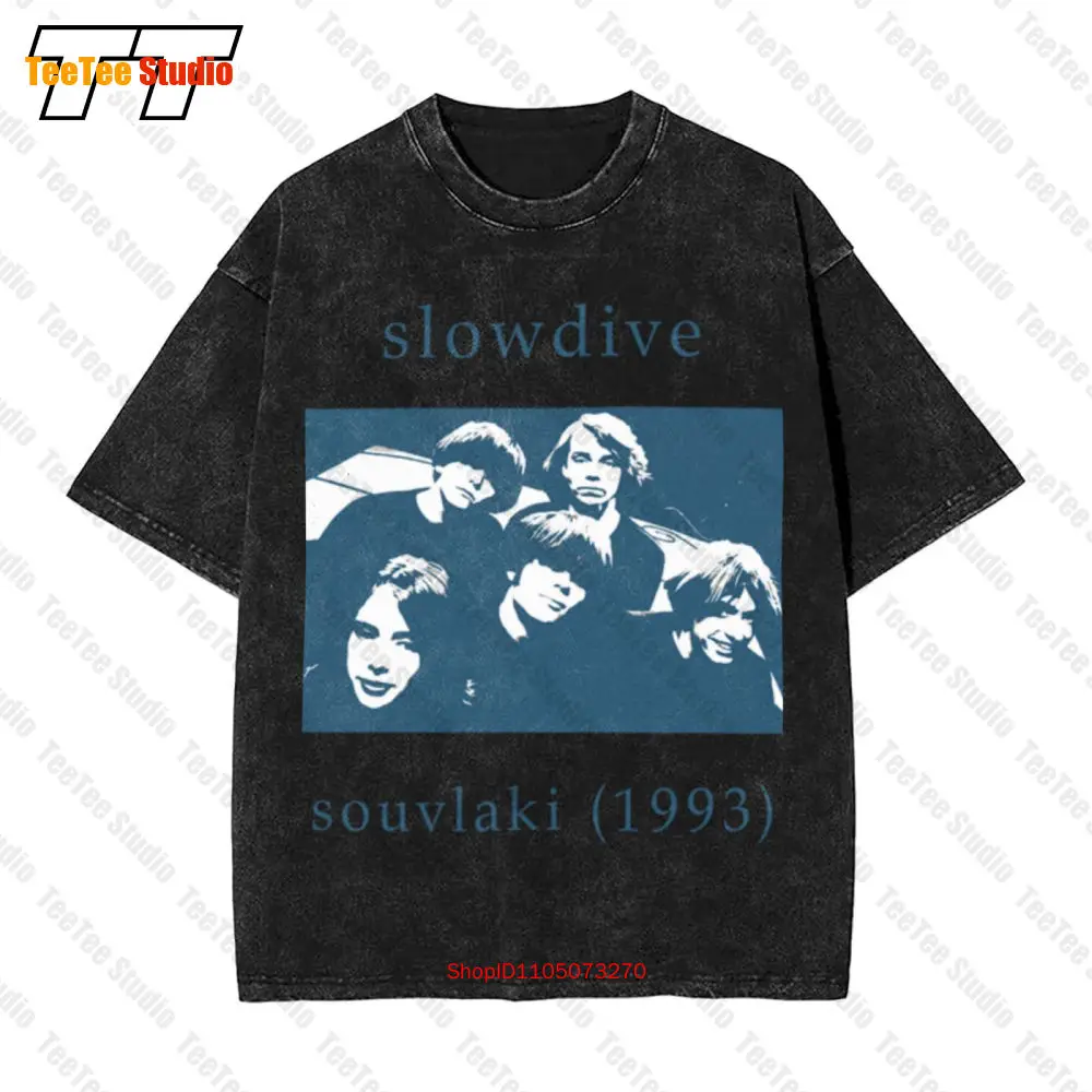 Винтажная футболка большого размера Slowdive Souvlaki 1993, CDNE