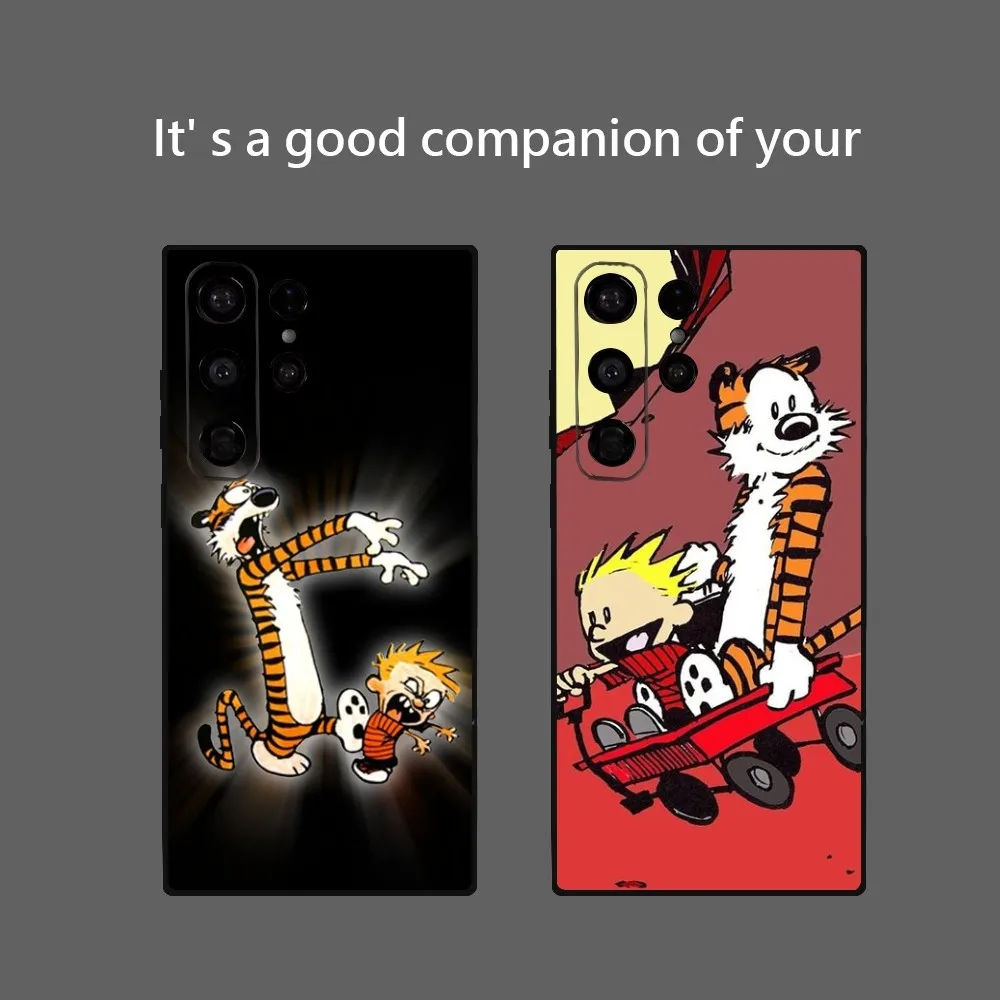 Чехол для телефона с рисунком C-Calvin и H-Hobbes для Samsung Galaxy S24 Ultra S22 S23 Ultra S21 S20 5G, защитный мягкий силиконовый ТПУ