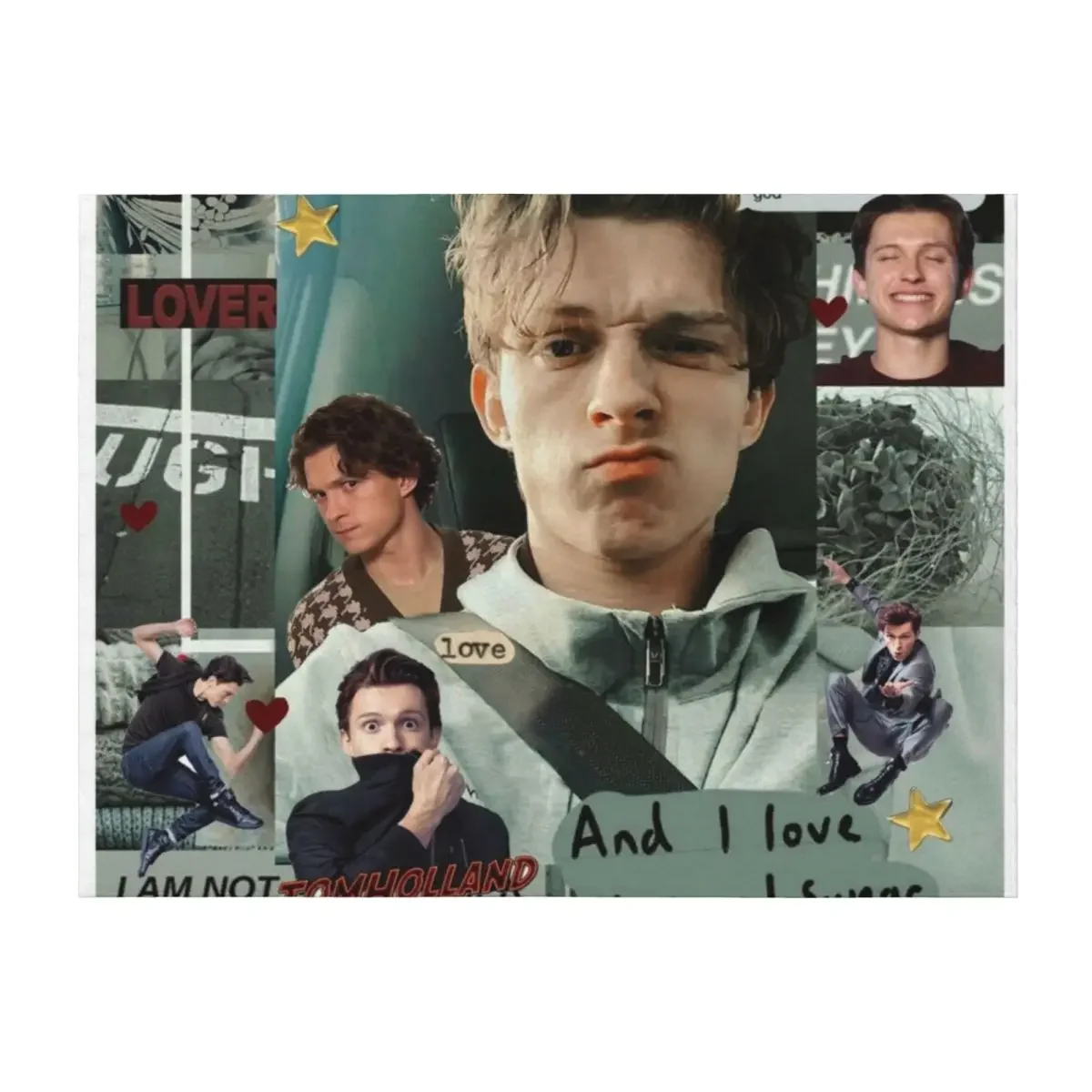 Одеяло с коллажем Tom Holland, плюшевое индивидуальное подарочное одеяло для спального мешка, одеяла для волос