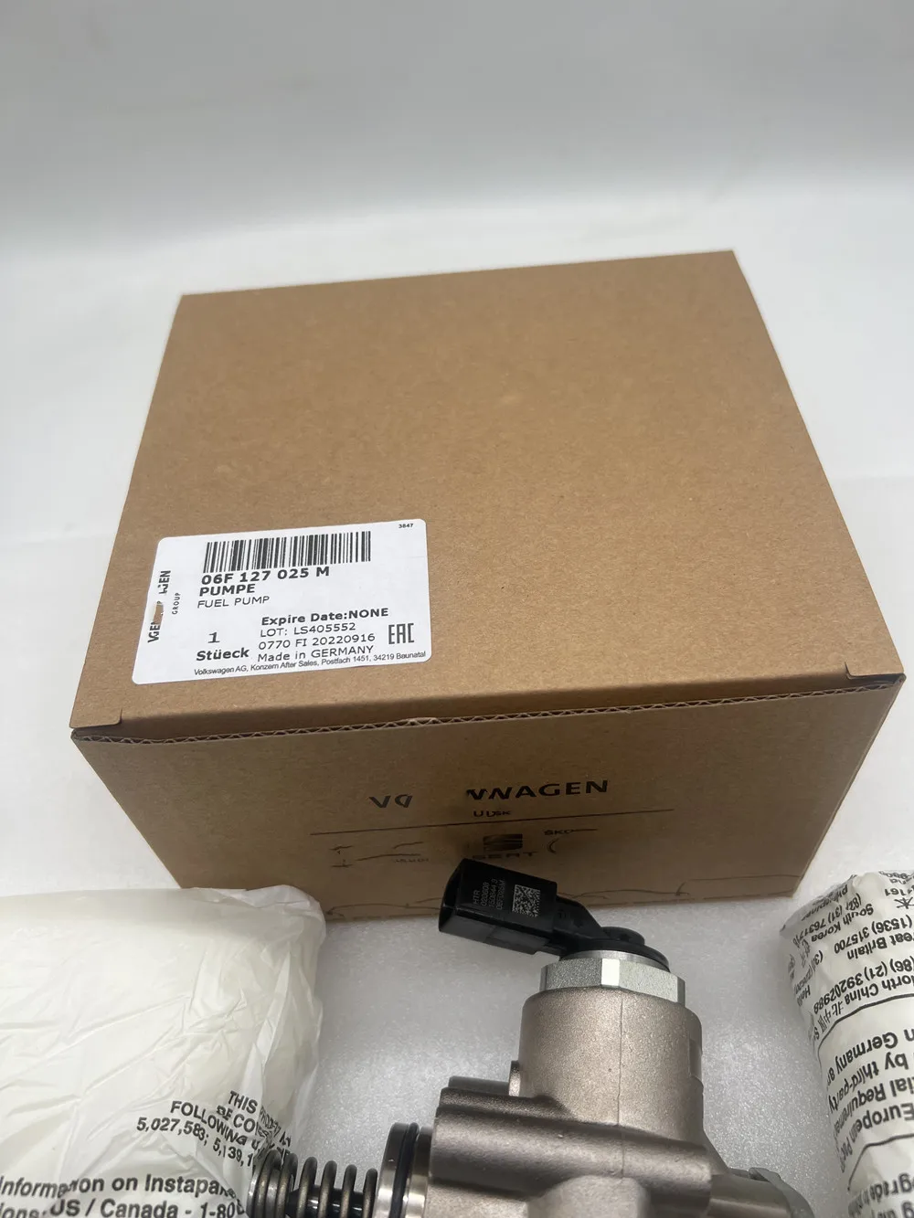 OEM Электрический топливный насос высокого давления 06F127025M для Audi A3 A4 TT Quattro VW Eos GTI Jetta Passat 2.0L TFSI HPP0004 06F127025J
