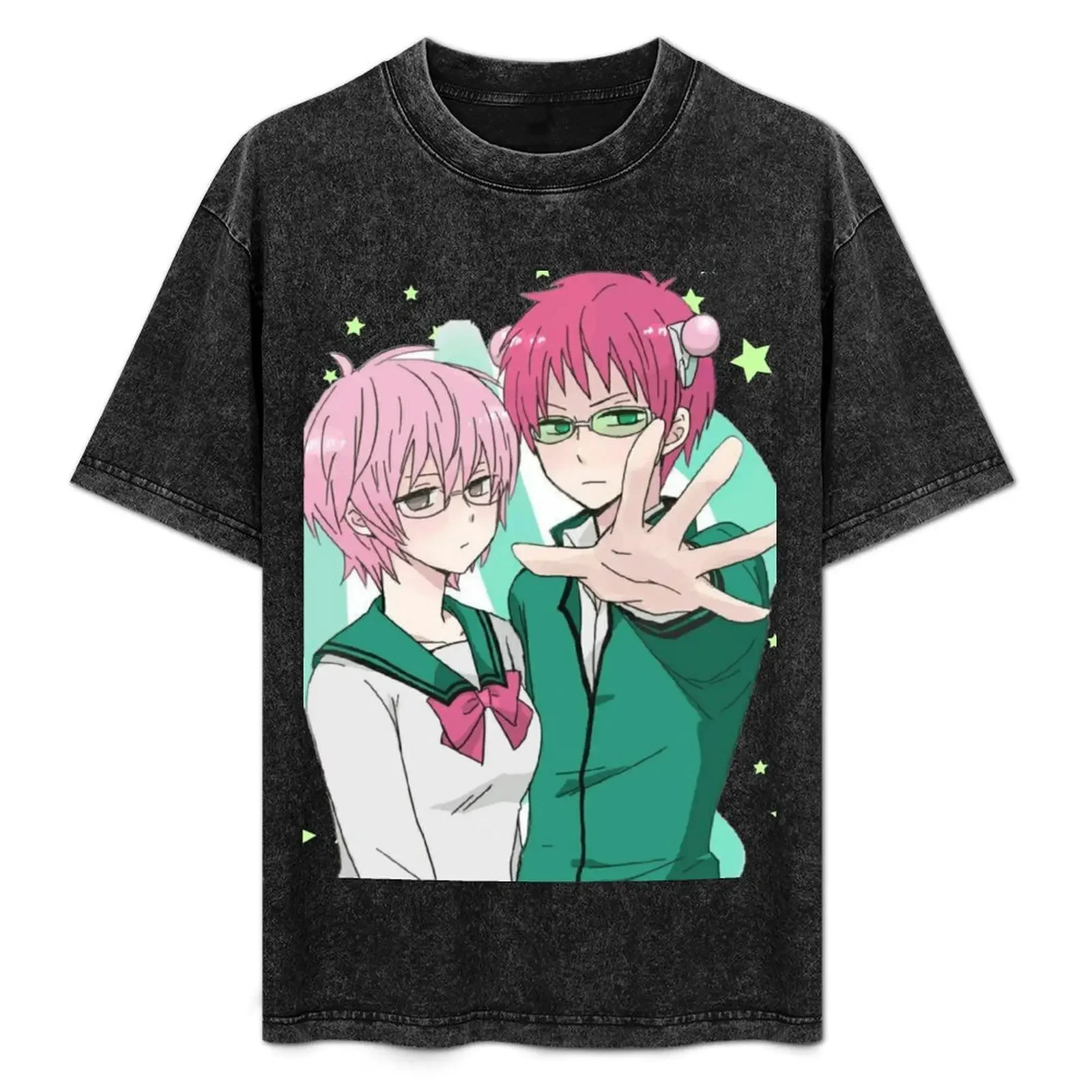 Футболка Saiki K, футболки с персонализированными фигурками аниме, бутиковая одежда на день Святого Валентина, одежда для мужчин