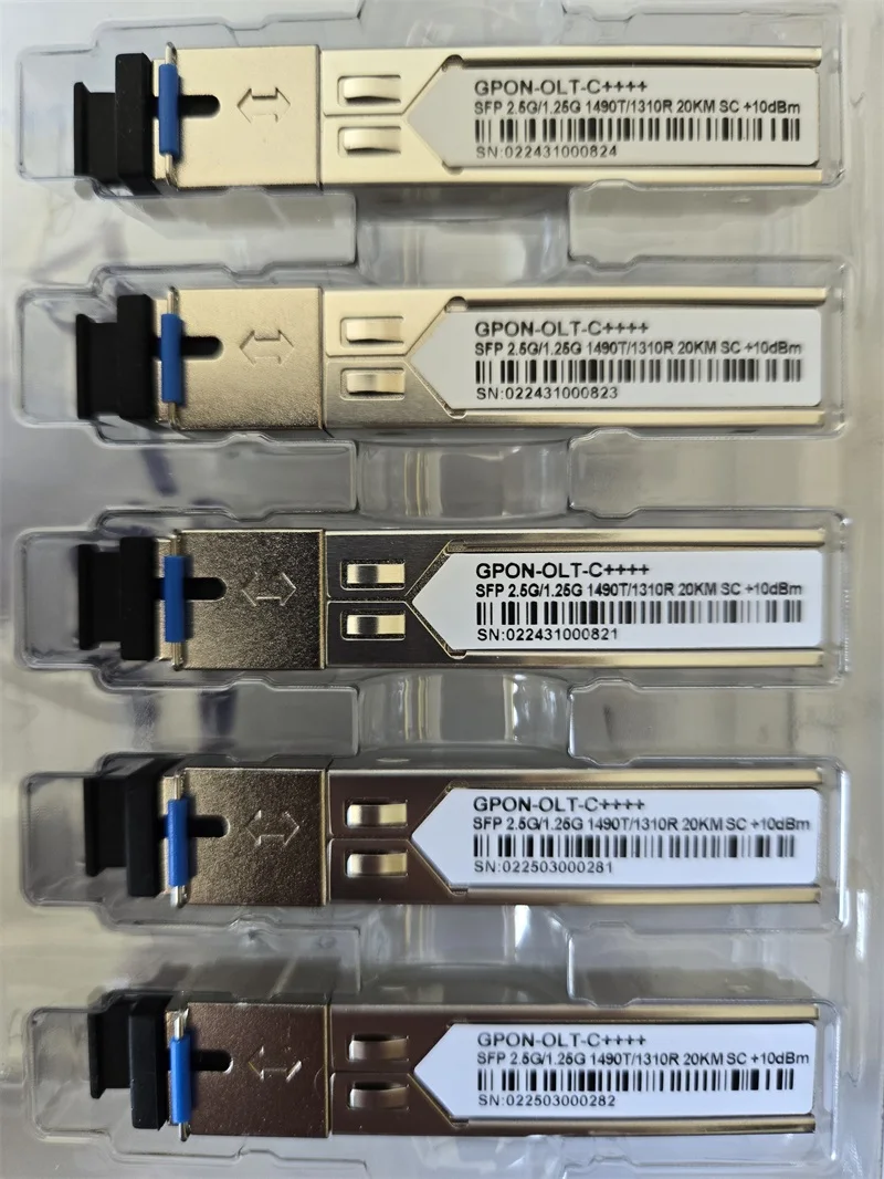 [100% Новинка] +10db SFP Gpon Olt C++++ Модуль Pon Tx1490nmRx1310nm 20km SC UPC, совместимый с ZTE Fiberhome Parks HW VSOL (art.: 3920cda9dcf33) - 3920cda9dcf33