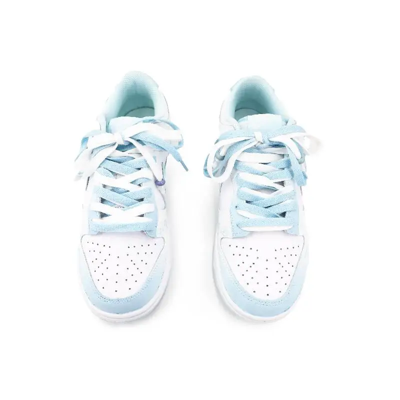 Фото [На заказ Yulong Blue and White S-BOX] Мужские низкие низкие кроссовки для скейтборда Nike Dunk, белые, синие №4
