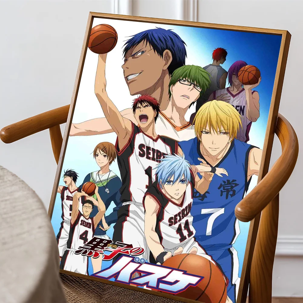Фото 1 шт., наклейка на стену Kuroko No постер с корзиной, ретро-Декор №5