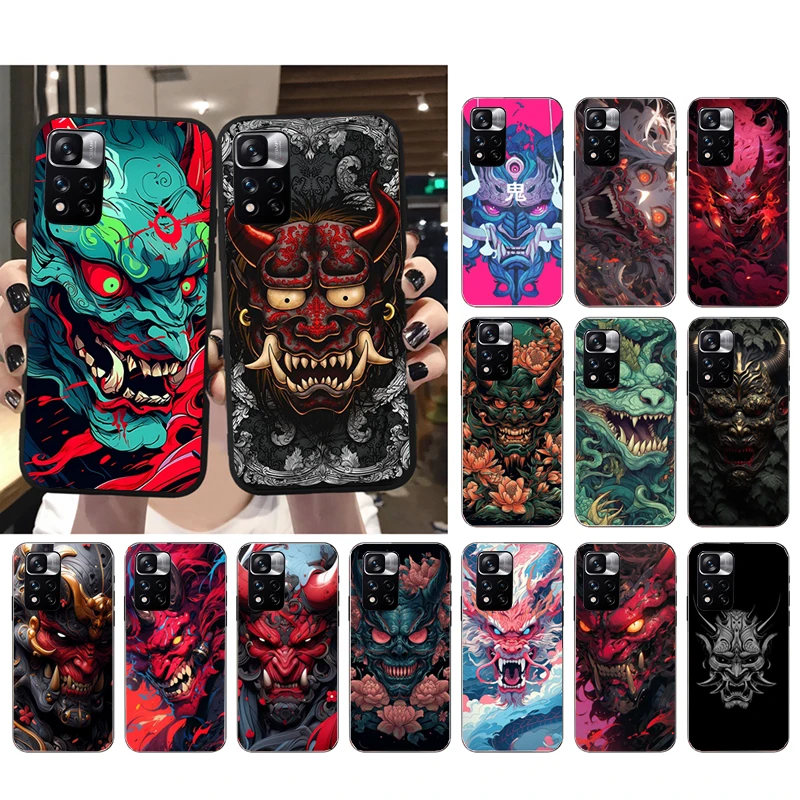 Чехол для телефона Oni Mask для Xiaomi Redmi note 13 12 Pro 11S 11 10 Pro 10S 12S Redmi 10 13C 9C