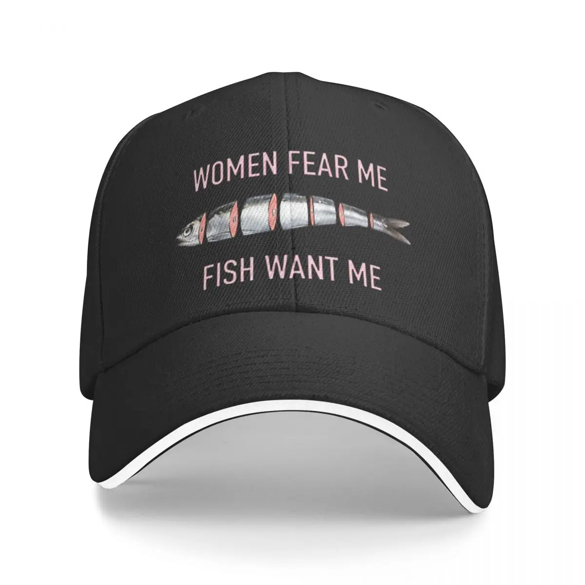 Женская Бейсболка с надписью «Fish Want Me»