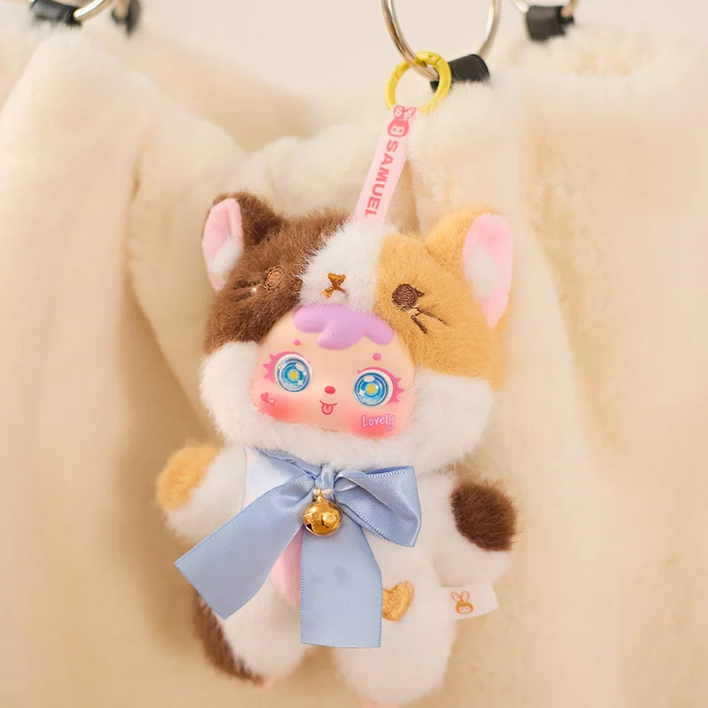 Фото Подлинная серия Samuel Cat Party, слепая коробка вокруг милой куклы с подвижными глазами, загадочная коробка, сумка, подвески, украшения, модные игрушки, подарки №2