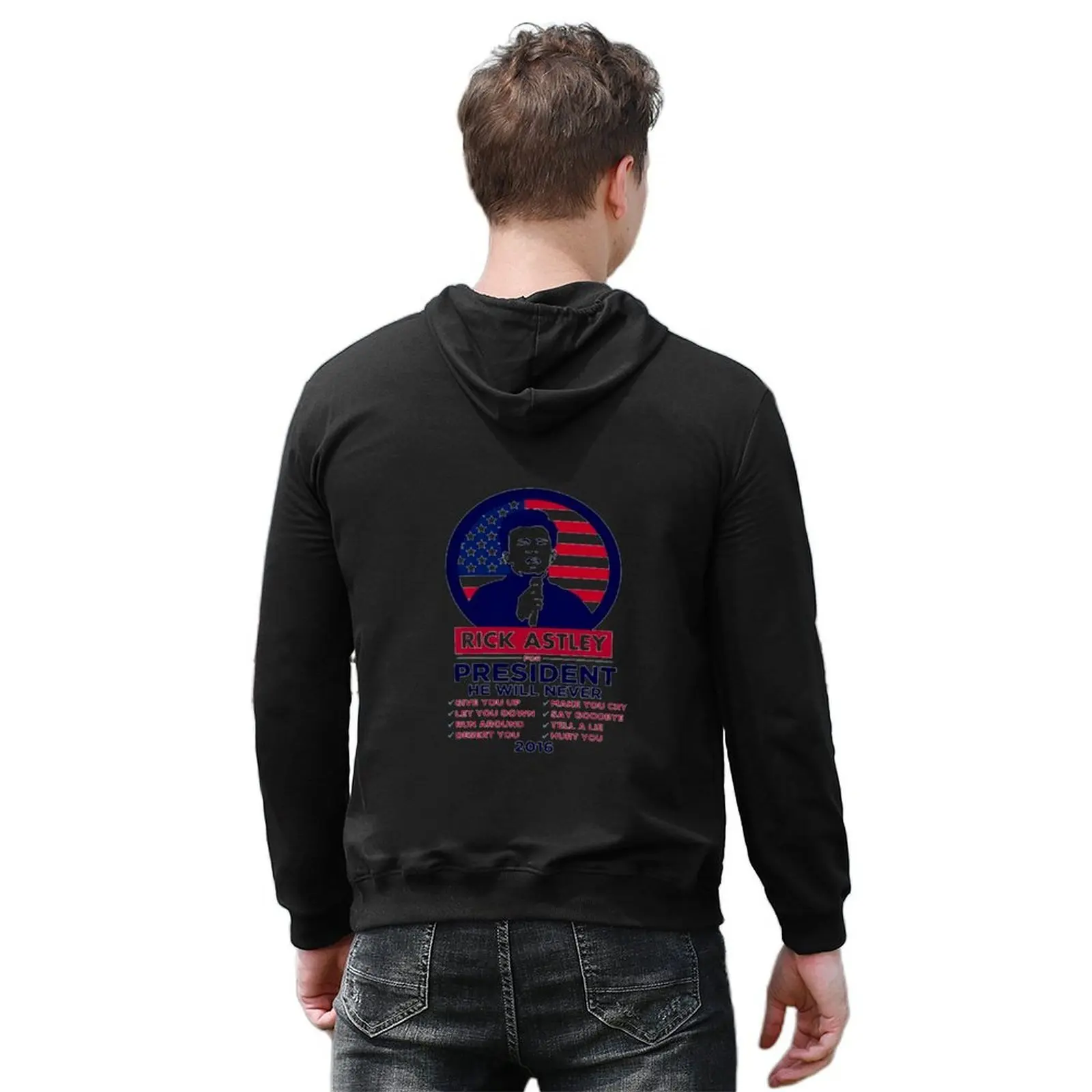 Astley For President Толстовка с капюшоном в стиле аниме, мужская одежда, мужская дизайнерская одежда, спортивный костюм для мужчин (art.: 3920d2225b10a) - 3920d2225b10a