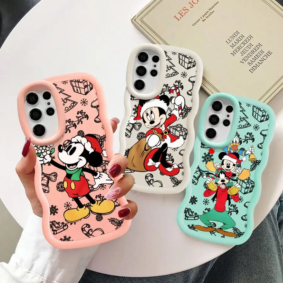 Фото Disney Christmas Mickey Mouse Phone Case for Samsung Galaxy S24 Ultra S23 FE S22 S23 S20 Plus S21 S20 FE A03 A04 A20 A30 Cover №2