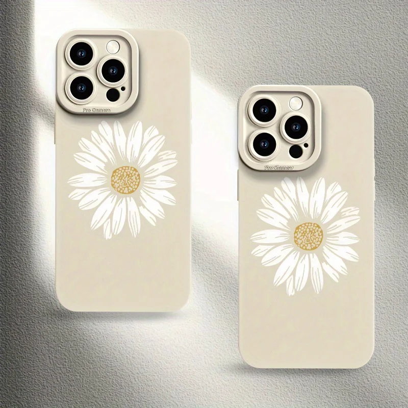 Чехол для телефона с УФ-принтом Daisy Bush Pattern для iPhone 11 12 13 Pro Max 14 15 16 Plus Pro X XR XS 7 8 SE 16E, матовый мягкий чехол из ТПУ