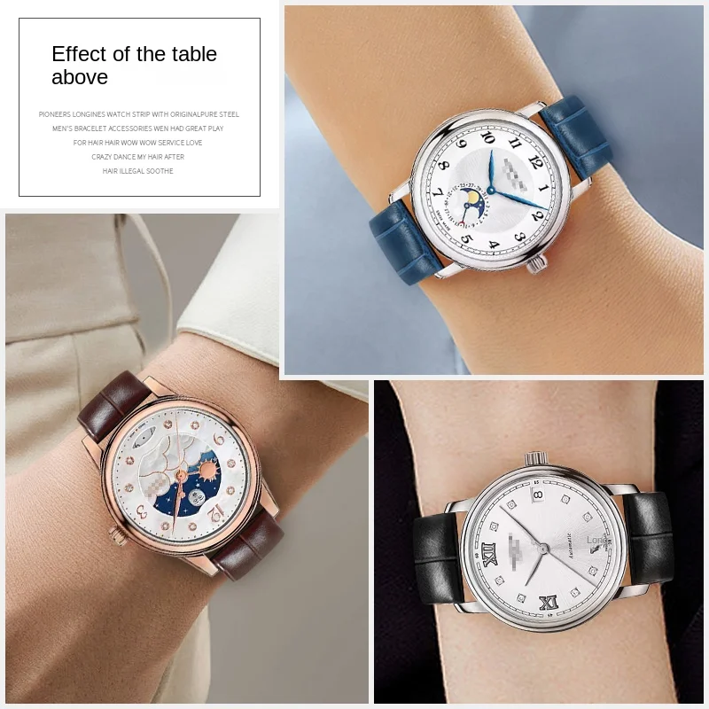 Фото Ремешок из натуральной кожи для часов Tissot Longines Casio DW 18 мм 20 мм 22 мм, ультратонкий зеленый мягкий браслет из воловьей кожи, женский ремешок для часов №5