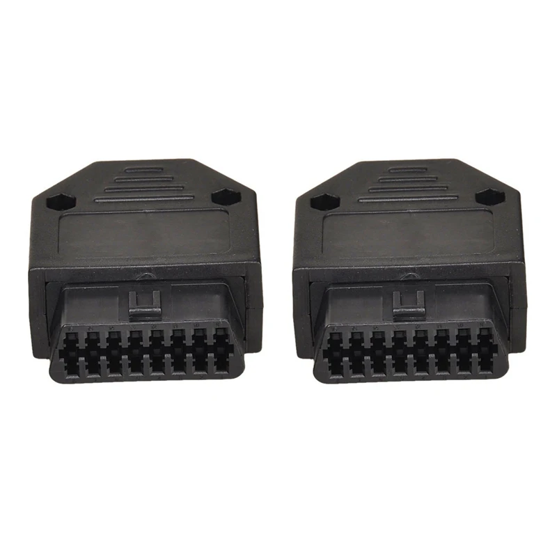 2 шт., 16-контактный разъем OBD2 OBD II, диагностический инструмент
