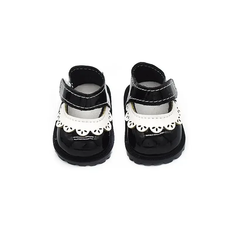 Фото Мини-кукольная одежда, аксессуары для одежды для 15-17 см Labubu V1 V2 и хлопчатобумажной куклы 10 см, кожаная обувь с рисунком, одежда в подарок №5