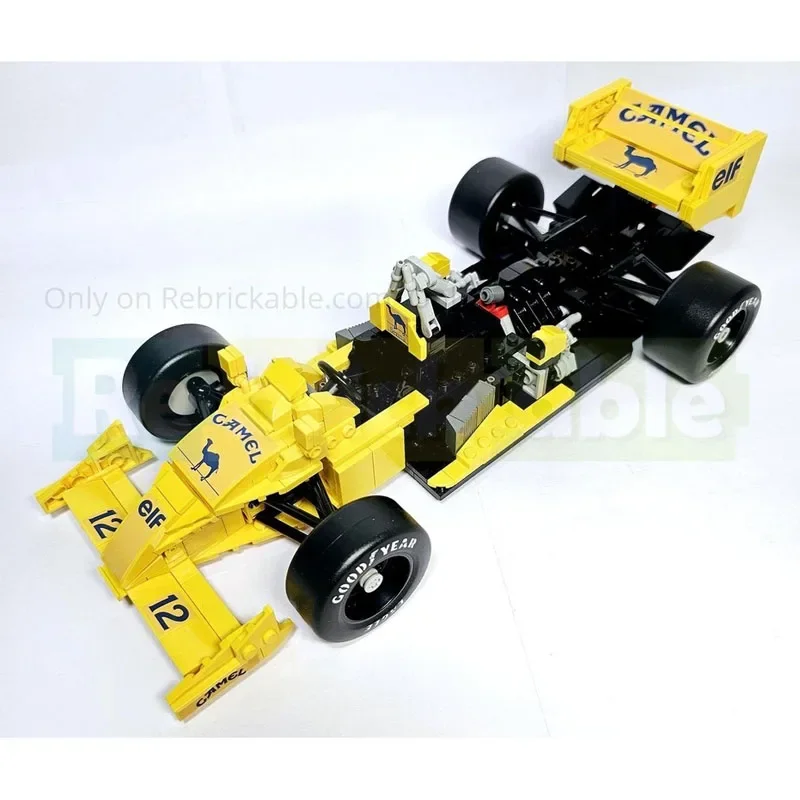 Фото MOC-220329 Новый Lotus 99T Желтая формула Автомобиль Спортивный автомобиль Строительные блоки Модель 738 PartsMOC Креативная игрушка для мальчиков и детей на день рождения в подарок №4