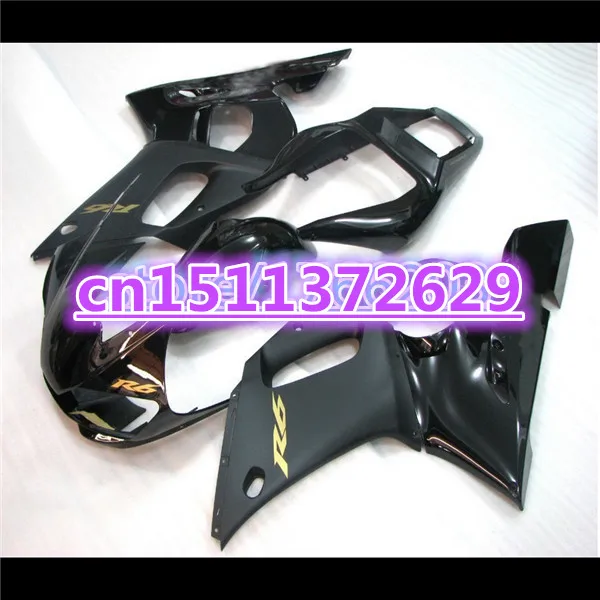 Комплект обтекателей высшего качества для YZF-R6 98-02 YZF R6 98 99 00 01 02 черный YZF 600 R6 1998 99 00 01 2002 Детали обтекателя ABS-Dor D