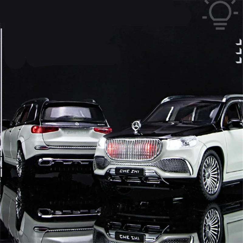 124 Maybach GLS-Class GLS600 внедорожник, модель автомобиля из сплава, литая под давлением металлическая игрушка, роскошная коллекция моделей автомобилей, звуковой свет, имитация подарков для детей (art.: 3920c57a20158) - 3920c57a20158
