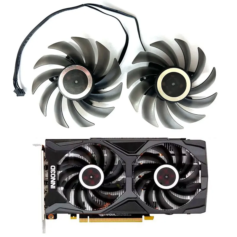 Охлаждающий вентилятор для видеокарты Inno3D Geforce RTX 2060 1660 Super Twin X2, 85 мм, 4 контакта