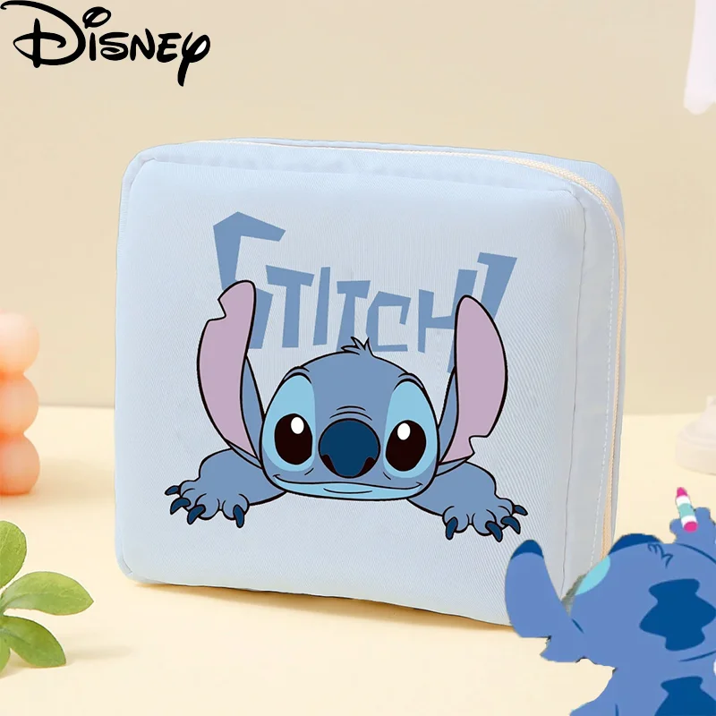 Сумка для хранения гигиенических салфеток Disney, миниатюрный кошелек для мелочи с милым мультяшным Микки Маусом, клубничным медведем, женская косметичка