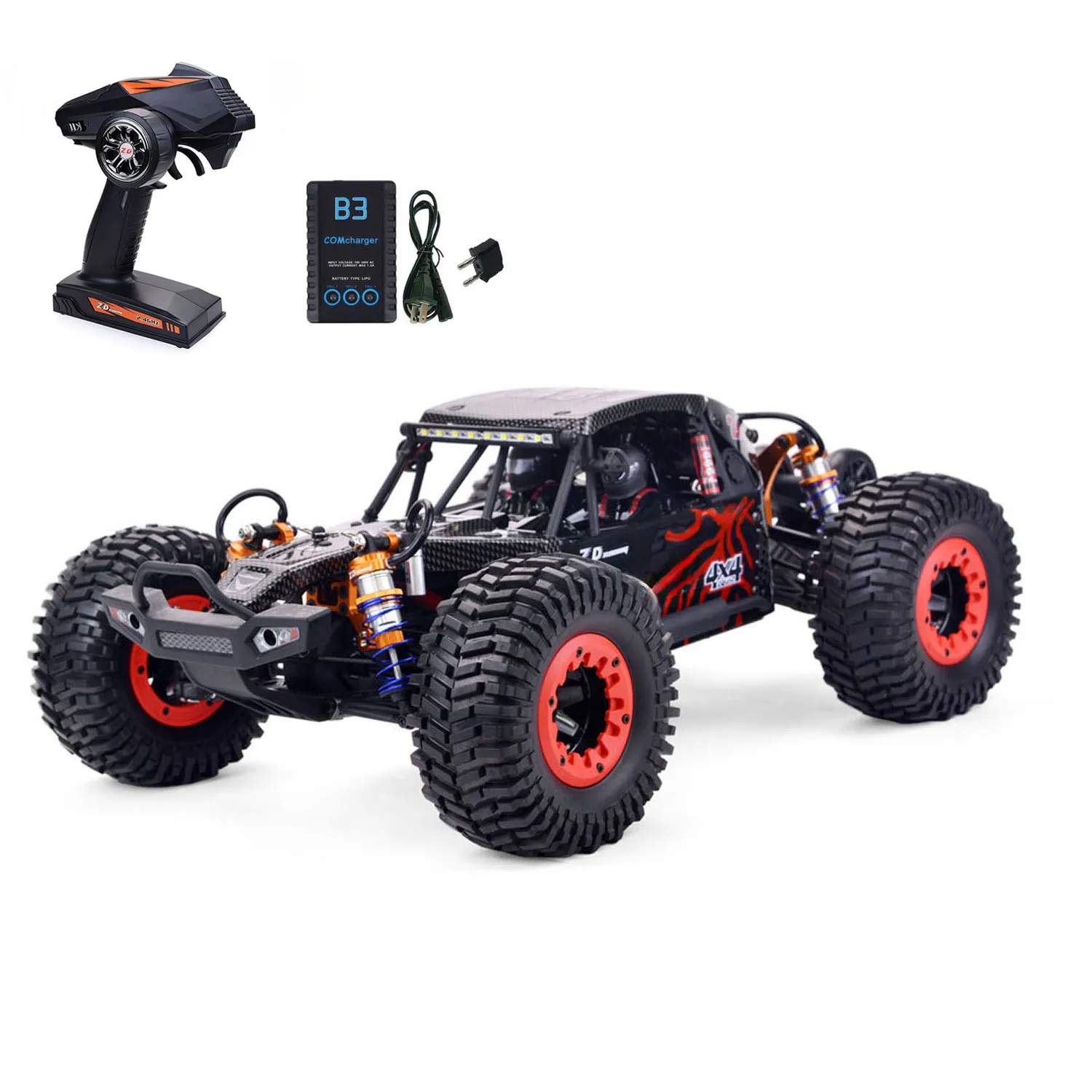Фото Шасси из сплава RTR 1/10 ZD RC Racing Cars DBX 103 AWD, управляемый внедорожный автомобиль, версия на колесиках, металлические шестерни, внутренний каркас №2